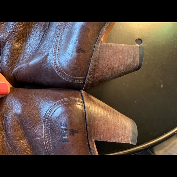 Frye Dorado Brown Slouch Leather Boots Sz 6 - Picture 3 of 8